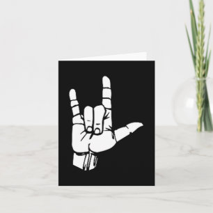 Asl I Love You Gift American Sign Language Tee Pre Card