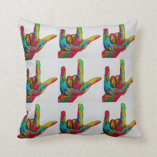 ASL I love you, I love you, I LOVE YOU Pillow