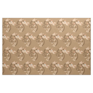 ASL I Love You Monkey Patterned Fabric