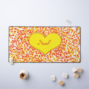 ASL-I Love You With Heart by Shirley Taylor Desk Mat