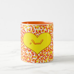 ASL-I Love You With Heart by Shirley Taylor Two-Tone Coffee Mug
