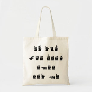 ASL If You Can Read This Say Hi # Tote Bag