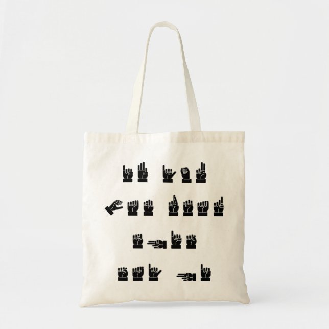 ASL If You Can Read This Say Hi  # Tote Bag (Front)