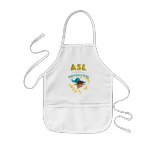 ASL is My Superpower Kids Apron