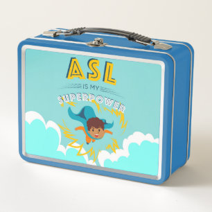 ASL is My Superpower Metal Lunch Box