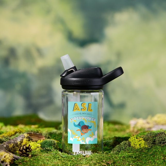 ASL is My Superpower Water Bottle (Outdoor)