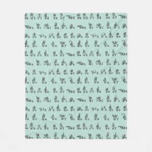 ASL Jade // American Sign Language Alphabet Fleece Blanket