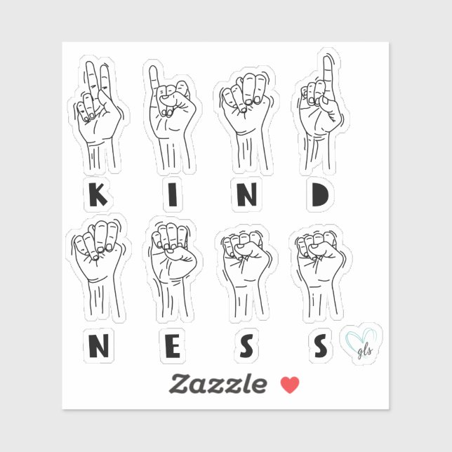 ASL Kindness Hand Sign Language © GraphicLoveShop (Sheet)
