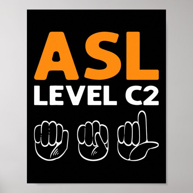 Asl - Level C2. Asl Awareness Hand Sign Language D (Front)