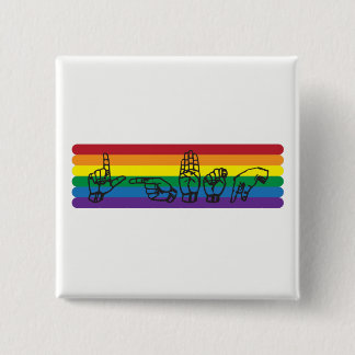 ASL LGBTQ Rainbow Pin