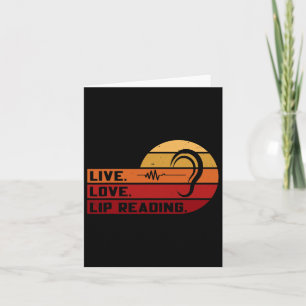 Asl Live Love Lip Reading Sign Language Deaf Aware Card