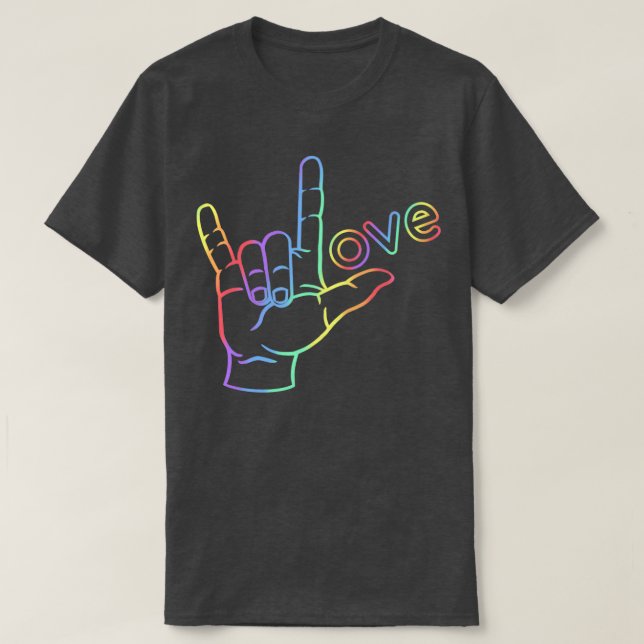 ASL Love 12 T-Shirt (Design Front)