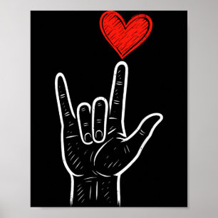 Asl Love Hand Sign Heart Valentines Day Mens Women