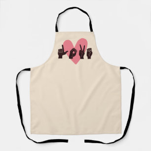 ASL Love IV - Valentine's Day Apron