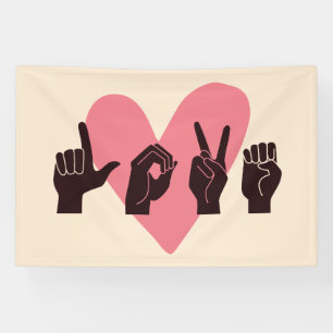 ASL Love IV - Valentine's Day Banner