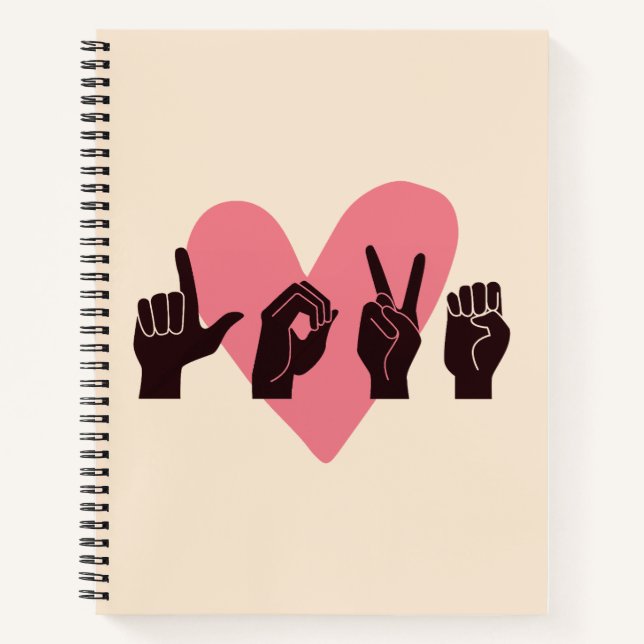ASL Love IV - Valentine's Day Notebook (Front)