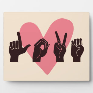 ASL Love IV - Valentine's Day Plaque