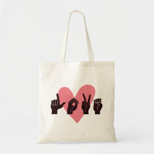 ASL Love IV - Valentine's Day Tote Bag