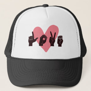 ASL Love IV - Valentine's Day Trucker Hat