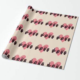 ASL Love IV - Valentine's Day Wrapping Paper