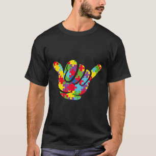 ASL Love Puzzle Hand Sign Language Autism Awarenes T-Shirt