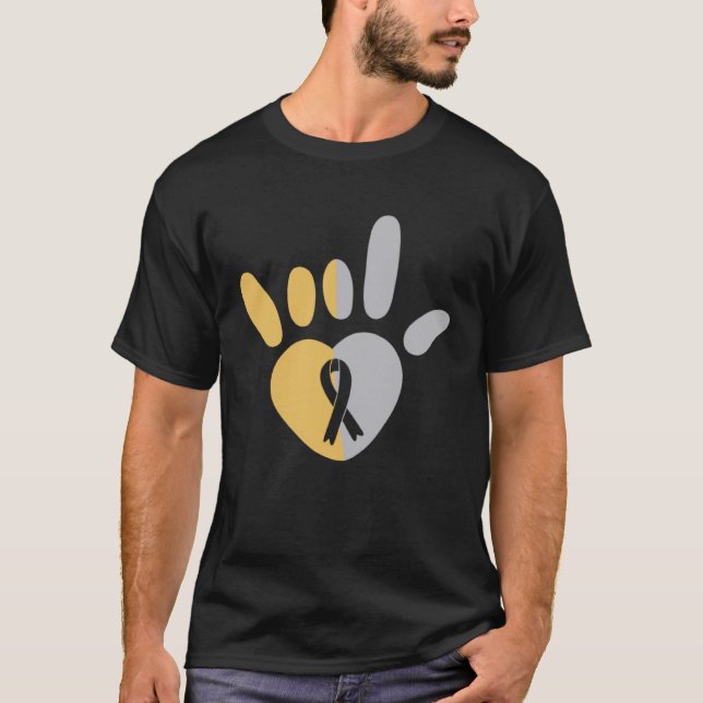 ASL Love Sign American Sign Language Deaf Awarenes T-Shirt (Front)
