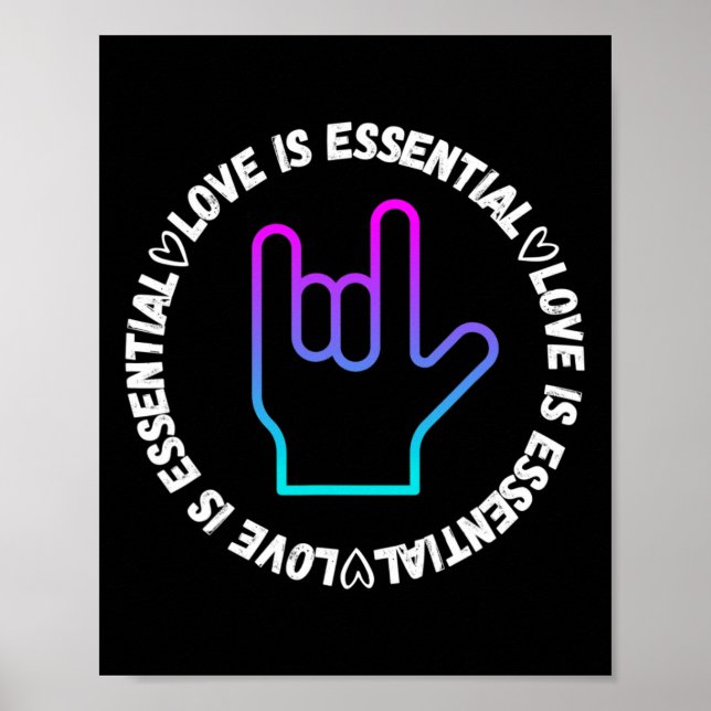 Asl Love Sign Disability Awareness  (Front)