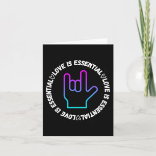 ASL love Sign Disability Awareness Card