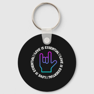 Asl Love Sign Disability Awareness Key Ring