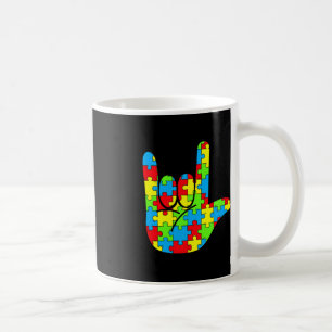 ASL Love Sign Language Autism Awareness  Coffee Mug