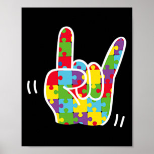 Asl Love Sign Language Autism Awareness Month Asl
