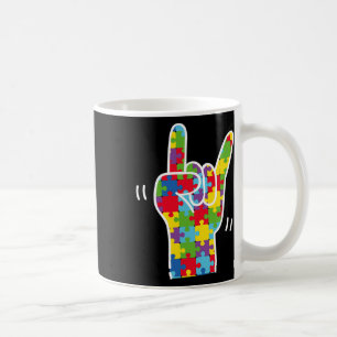 Asl Love Sign Language Autism Awareness Month Asl  Coffee Mug