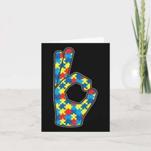 Asl Love Sign Language Autism Gift Awareness Suppo Card