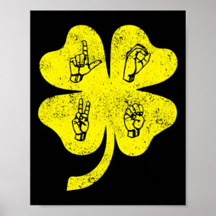 ASL Love Sign Language St Patrick's Day Deaf Aware