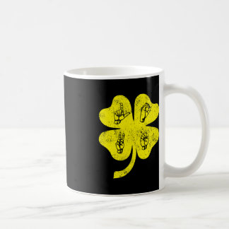 ASL Love Sign Language St Patrick's Day Deaf Aware Coffee Mug
