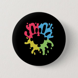 Asl Love Sign Non-verl Autism Support Awareness Pu 6 Cm Round Badge