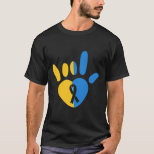 Asl Love Sign Non-verl Down Syndrome Awareness Hea T-Shirt