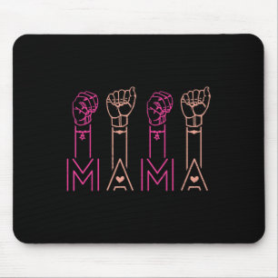 Asl Mama American Sign Language Deaf Awareness Sup Mouse Pad
