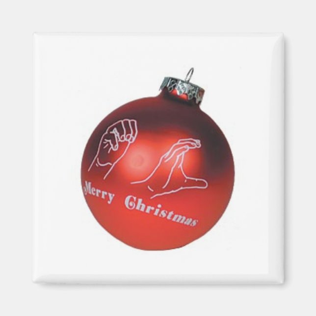 ASL Merry Christmas Magnet (Front)