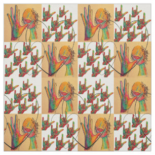 ASL Mother I Love You Sewing Fabric