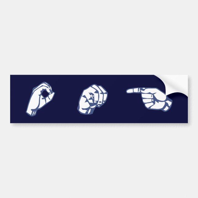 ASL OMG BUMPER STICKER (Front)