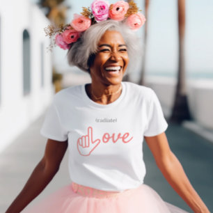 ASL Pink and Grey Radiate Love T-Shirt