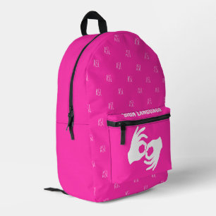 ASL Sign Language Backpack – Hot Magenta