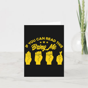 Asl Sign Language Bring Me Beer Deaf 1  Card