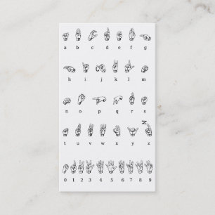 ASL, Sign Language Business Card