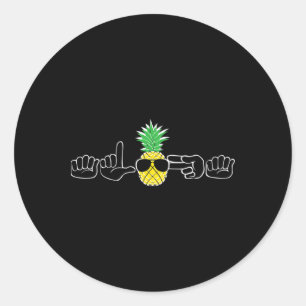 Asl Sign Language Clothes Beach Deaf Signing Aware Classic Round Sticker