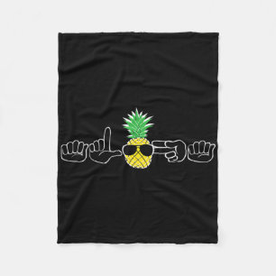 Asl Sign Language Clothes Beach Deaf Signing Aware Fleece Blanket