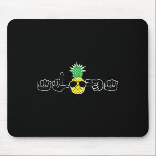 ASL Sign Language Clothes Beach Deaf Signing Aware Mouse Pad