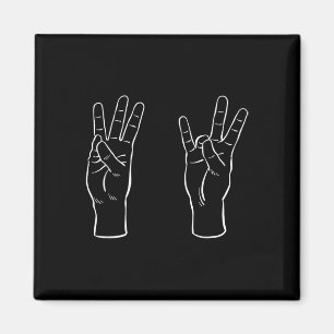 Asl Sign Language Funny 67 Meme Viral Hand Signs S Magnet