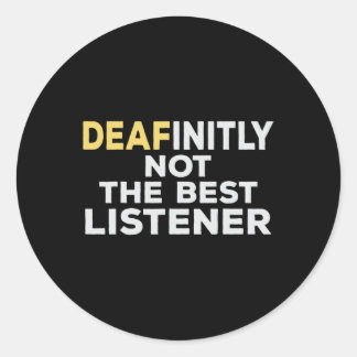Asl Sign Language Hearing Loss Awareness Classic Round Sticker